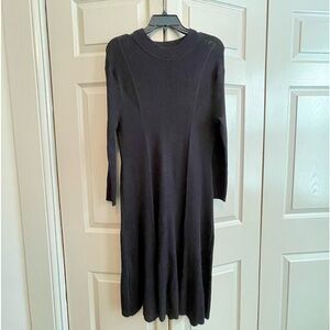 Cato Black Ribbed Sweater Dress